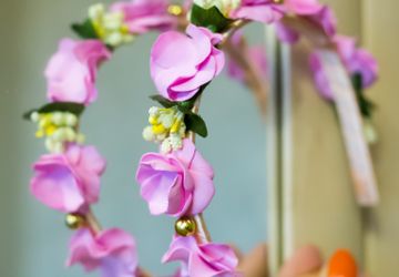 Ободок розовый