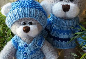 Семейство мишек "Папа и сынок"