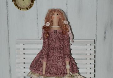 Кукла интерьерная Тильда Бланш.