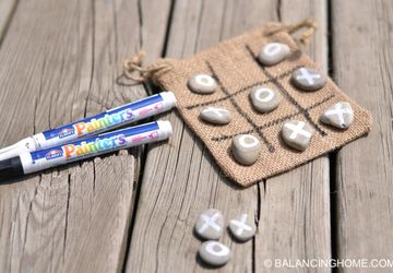 Крестики-нолики в мешочке. Ремесло для детей.