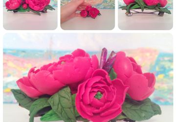 Заколка для волос из полимерной глины