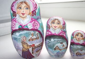 Матрешка "Снегурочка " высота 18 см