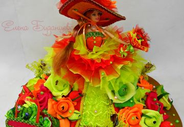 Кукла из конфет "Краски лета"