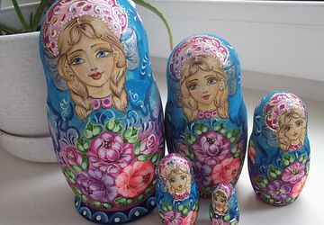 Матрешка ''Голубая рапсодия ''