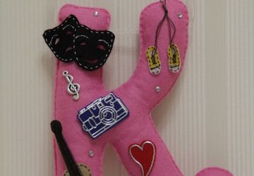 Буквы-инициалы, Цифры из фетра