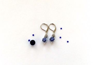 Серьги "Анютины глазки"