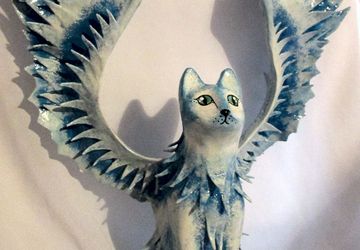 Кот Ангелок (статуэтка, авторская работа)
