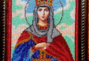 Икона вышитая бисером