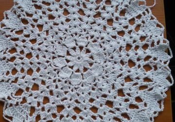 Ажурная салфетка "Счастливое солнце" крючком