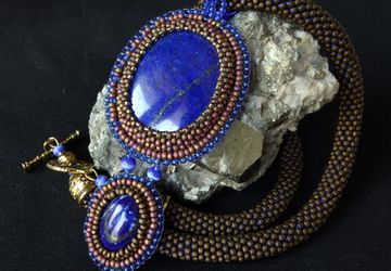 Кулон с лазуритом "Синий час"