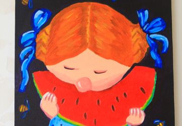 Девочка с арбузом (копия Гапчинской)