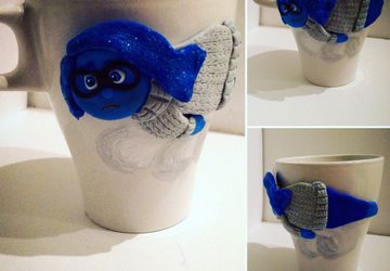 Кружки с фигурками из полимерной глины
