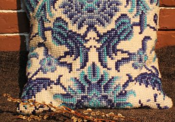 Декоративная подушка "Гжель"