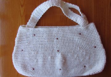 Женская вязанная сумка