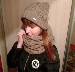 Комплект шапочка и снуд