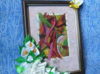 рамка "белая роза"