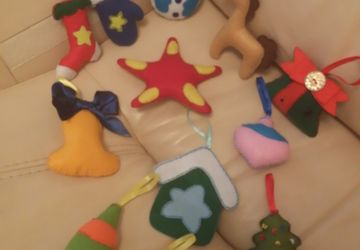 новогодние игрушки из фетра