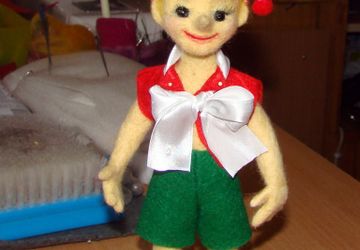 Буратино валяный из шерсти