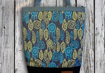 Текстильная сумочка "Foliage" (серая).