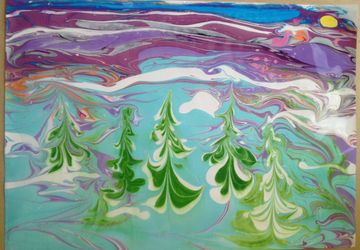 Рисование на водe