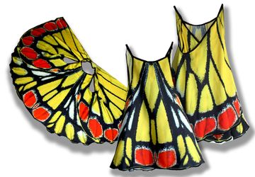 Сарафан, имитирующий крылья бабочки, фотопринт