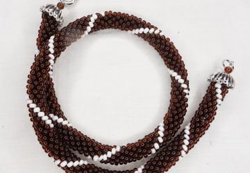 Колье-жгут "Зефир в шоколаде"