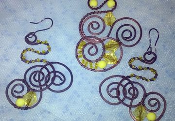 Комплект кулон + серьги "Энергетический вихрь"