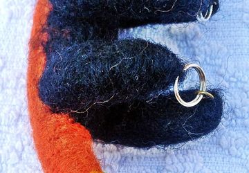 Валяная Панда из шерсти