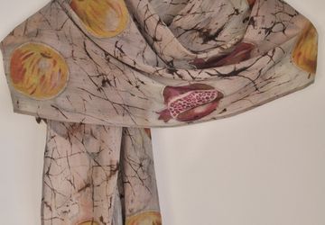 Шарф "Гранаты и яблоки"