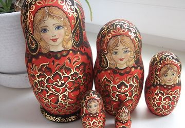 Матрешка ''Золотые узоры 5м h = 15см