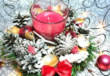 Подсвечники в новогодней тематике