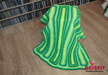 Вязаный плед, одеяло, коврик