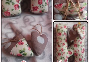 именная буква с декором 2 сердца