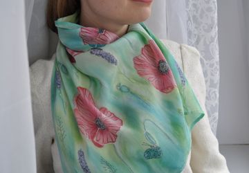 Шарф "Поле маков"