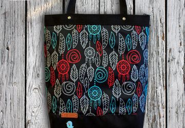 Текстильная сумочка "Foliage" (черная).