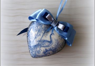Керамическое сердце "Павлин"