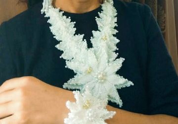 Комплект украшений из бисера "Снежная сказка"