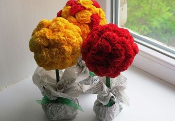 Как сделать цветы из салфеток своими руками