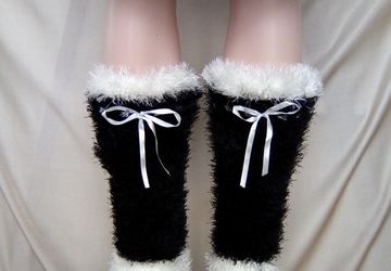 гетры черно-белые Травка