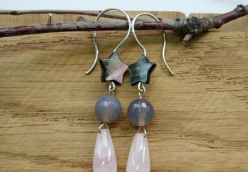 Серьги с природными камнями