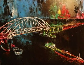 Картина маслом «Крымский мост»