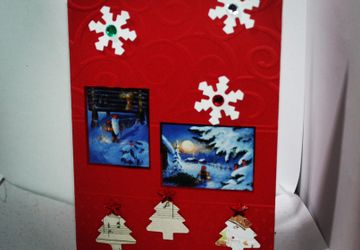 новогодняя рождественская открытка  идея и все