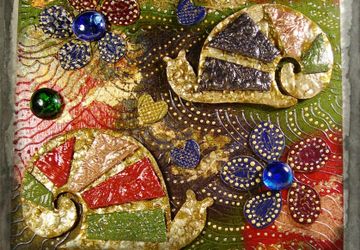 Ключница "Улитки в цветах"