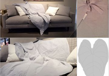 Покрывало-плед "лист 1"