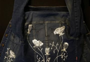 Джинсовая куртка с росписью