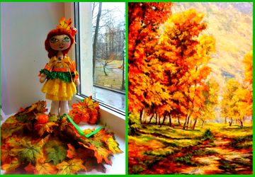 интерьерная кукла - Леди Осень (Сашенька)