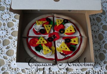 Пицца из фетра - развивающая игрушка