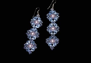 Серьги с жемчугом сваровски