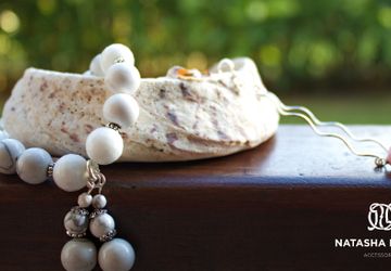 Браслет на резинке из натуральных камней