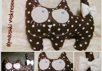 Авторские подушки котики